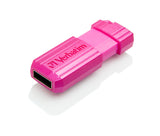 Verbatim PinStripe - USB Drive 16 GB - Hot Pink - 49067