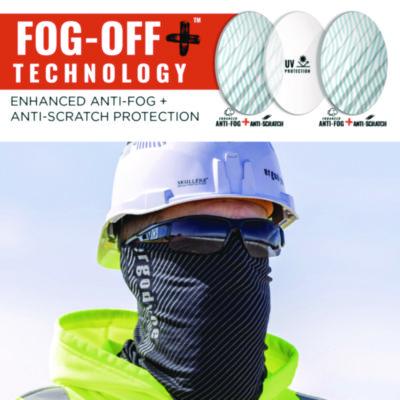 Skullerz DAGR Anti-Scratch Enhanced Anti-Fog Safety Glasses, Matte Black Half Frame, Smoke Dual Lens - 52035