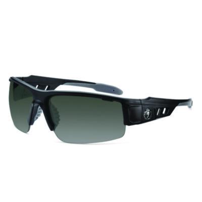Skullerz DAGR Anti-Scratch Enhanced Anti-Fog Safety Glasses, Matte Black Half Frame, Smoke Dual Lens - 52035