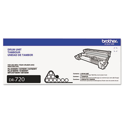 DR720 Drum Unit, 30,000 Page-Yield, Black - DR720