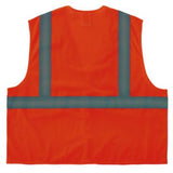 GloWear 8205HL-ECO Class 2 Recycled Hi-Vis Vest, Mesh, Polyester, 4X-Large/5X-Large, Orange - 21999 C2G
