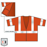 GloWear 8310HL Type R Class 3 Economy Mesh Vest, Polyester, Small to Medium, Orange - 22013 C2G