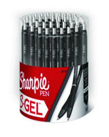 S-Gel High-Performance Gel Pen, Retractable, Medium 0.7 mm, Black Ink, Black Barrel, 36/Pack - 2096180