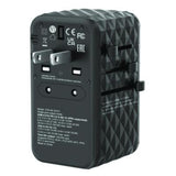 UTA-06 Gan III Universal Travel Adapter, (2) USB-A/(2) USB-C/Quick Charge 4+ - 32121
