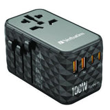 UTA-06 Gan III Universal Travel Adapter, (2) USB-A/(2) USB-C/Quick Charge 4+ - 32121