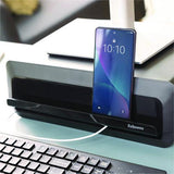 FELLOWES Breyta Monitor Stand, 13.94" x 11.97" x 3.25" to 6", Black, Supports 33 lbs - 100098502