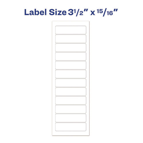 AVERY Dot Matrix Printer Mailing Labels, Pin-Fed Printers, 0.94 x 3.5, White, 5,000/Box - 4013