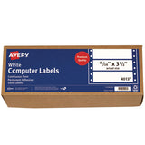 AVERY Dot Matrix Printer Mailing Labels, Pin-Fed Printers, 0.94 x 3.5, White, 5,000/Box - 4013