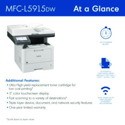 MFC-L5915DW Business Monochrome AIO Laser Printer, Copy/Fax/Print/Scan - MFCL5915DW