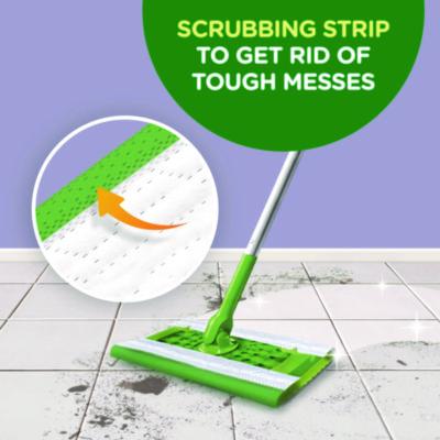 Sweeper TRAP + LOCK Wet Mop Cloth, 8 x 10, White, Lavender Scent, 38/Pack - 00743 C2G