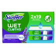 Sweeper TRAP + LOCK Wet Mop Cloth, 8 x 10, White, Lavender Scent, 38/Pack - 00743 C2G