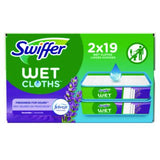 Sweeper TRAP + LOCK Wet Mop Cloth, 8 x 10, White, Lavender Scent, 38/Pack - 00743 C2G