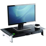 Office Suites Premium Monitor Riser, 27" x 14" x 4" to 6.5", Black/Silver - 8031001