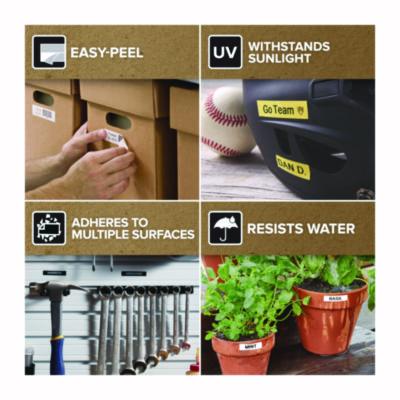 D1 Standard Labels, 0.38" x 23 ft, Black Print on White Tape - 1761554 DYMO