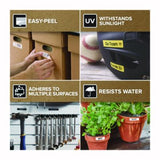 D1 Standard Labels, 0.38" x 23 ft, Black Print on White Tape - 1761554 DYMO