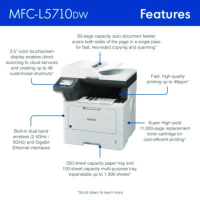 MFC-L5710DW Business Monochrome Laser AIO Printer, Copy, Fax, Print, Scan - MFCL5710DW