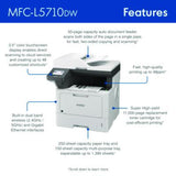 MFC-L5710DW Business Monochrome Laser AIO Printer, Copy, Fax, Print, Scan - MFCL5710DW