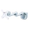 Dual-Extension Monitor Mount for Slat Wall System for 32" TVs, 4.9w x 4.7d x 20.5h, Silver, Supports 22 lb - DMSW1332LTAA