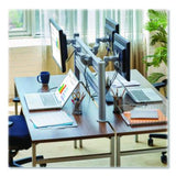 Dual-Extension Monitor Mount for Slat Wall System for 32" TVs, 4.9w x 4.7d x 20.5h, Silver, Supports 22 lb - DMSW1332LTAA