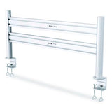 Slat Rail with Posts for Slat Wall System for 32" TVs, 8.1w x 5.7d x 5.51h, Silver, Supports 33 lb - DMSWKITTAA