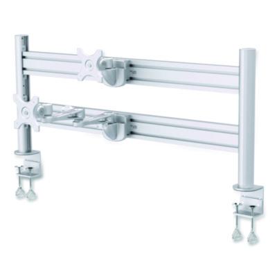 Slat Rail with Posts for Slat Wall System for 32" TVs, 8.1w x 5.7d x 5.51h, Silver, Supports 33 lb - DMSWKITTAA