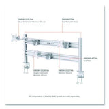 Slat Rail with Posts for Slat Wall System for 32" TVs, 8.1w x 5.7d x 5.51h, Silver, Supports 33 lb - DMSWKITTAA