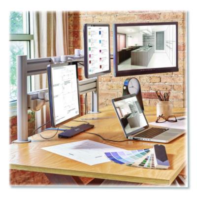 Slat Rail with Posts for Slat Wall System for 32" TVs, 8.1w x 5.7d x 5.51h, Silver, Supports 33 lb - DMSWKITTAA