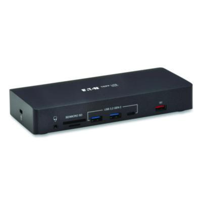 Triple Display USB-C Dock, Displayport/HDMI/RJ45/USB/VGA, Black - U442AB-DOCK9