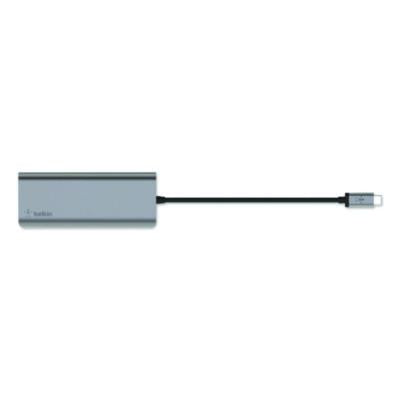 Connect 6-in-1 USB-C Multiport Adapter Hub, 6-Port, Gray - AVC008FQSGY-V2 BELKIN
