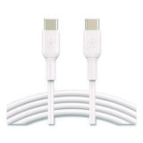 BELKIN BOOST CHARGE USB-C to USB-C Cable, 3.3 ft, White, 2/Pack - CAB003BT1MWH