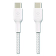 BOOST CHARGE Braided USB-C to USB-C Cable, 3.3 ft, White - CAB004BT1MWH BELKIN