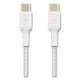 BOOST CHARGE Braided USB-C to USB-C Cable, 3.3 ft, White - CAB004BT1MWH BELKIN