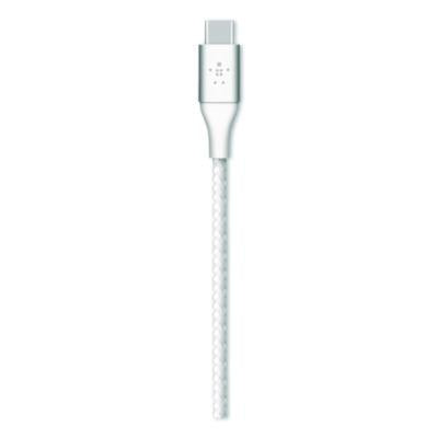 BOOST CHARGE Braided USB-C to USB-C Cable, 6.6 ft, White - CAB025FQ2MWH BELKIN