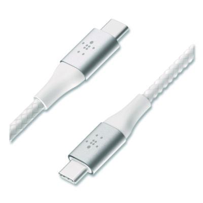BOOST CHARGE Braided USB-C to USB-C Cable, 6.6 ft, White - CAB025FQ2MWH BELKIN