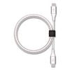 BOOST CHARGE Braided USB-C to USB-C Cable, 6.6 ft, White - CAB025FQ2MWH BELKIN