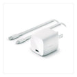 BOOST CHARGE USB-C PD 3.0 PPS Wall Charger + USB-C to Lightning Cable, White - WCA005DQ1MWH-B5 BELKIN