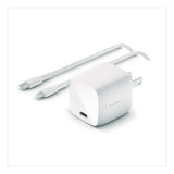 BOOST CHARGE USB-C PD 3.0 PPS Wall Charger + USB-C to Lightning Cable, White - WCA005DQ1MWH-B5 BELKIN
