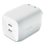 BOOST CHARGE Pro Dual USB-C GaN Wall Charger with PPS, White - WCH013DQWH BELKIN