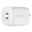 BOOST CHARGE Pro Dual USB-C GaN Wall Charger with PPS, White - WCH013DQWH BELKIN