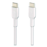 BELKIN BOOST CHARGE USB-C to USB-C Cable, 3.3 ft, White, 2/Pack - CAB003BT1MWH
