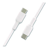 BELKIN BOOST CHARGE USB-C to USB-C Cable, 3.3 ft, White, 2/Pack - CAB003BT1MWH