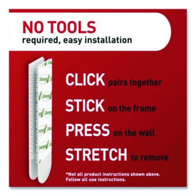 Damage-Free Hanging Picture Hanging Strip Pairs, Holds up to 5 lb, 8/Pack - 17217-8ES