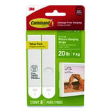 Damage-Free Hanging Picture Hanging Strip Pairs, Holds up to 5 lb, 8/Pack - 17217-8ES