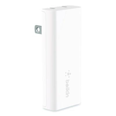 BOOST CHARGE Dual Wall Charger with PPS + USB-C Cable with Lightning Connector, White - WCB007DQ1MWH-B5 BELKIN