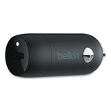 BELKIN BOOST CHARGE USB-PD Car Charger + Lightning to USB-C Cable, 20 W, USB-C, Black - CCA003BT04BK