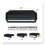 FELLOWES Breyta Monitor Stand, 13.94" x 11.97" x 3.25" to 6", Black, Supports 33 lbs - 100098502