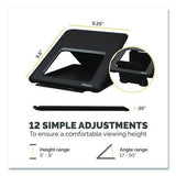 FELLOWES Breyta Laptop Stand, 9.25" x 10.55" x 0.55" to 8", Black, Supports Up to 8.8 lbs. - 100098500