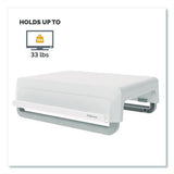 FELLOWES Breyta Monitor Stand, 13.94" x 11.97" x 3.25" to 6", White, Supports 33 lbs - 100098565