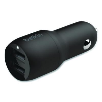 BOOST CHARGE Dual Car Charger with PPS, USB-A/USB-C, Black - CCB004BT1MBK-B5