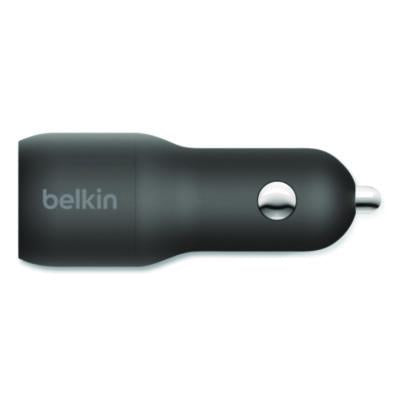 BOOST CHARGE Dual Car Charger with PPS, USB-A/USB-C, Black - CCB004BT1MBK-B5
